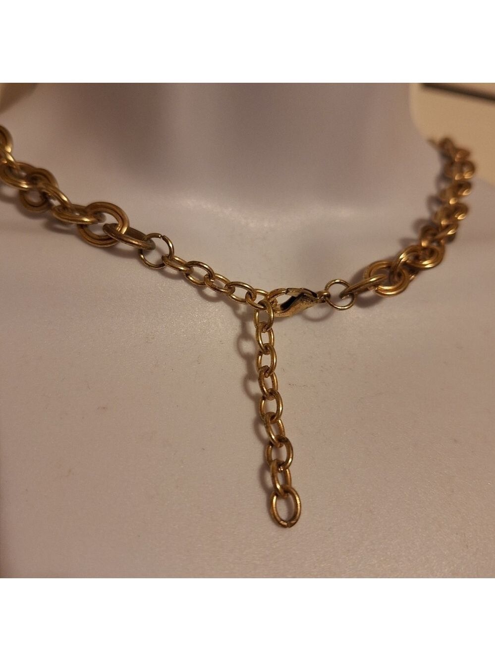 Genuine pearls, natural Jade and rhinestones 18" + ext Statement Necklace - Picture 7 of 11